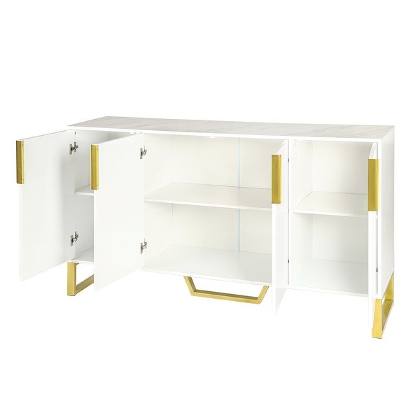 Sideboard with Four Doors and Adjustable Shelves