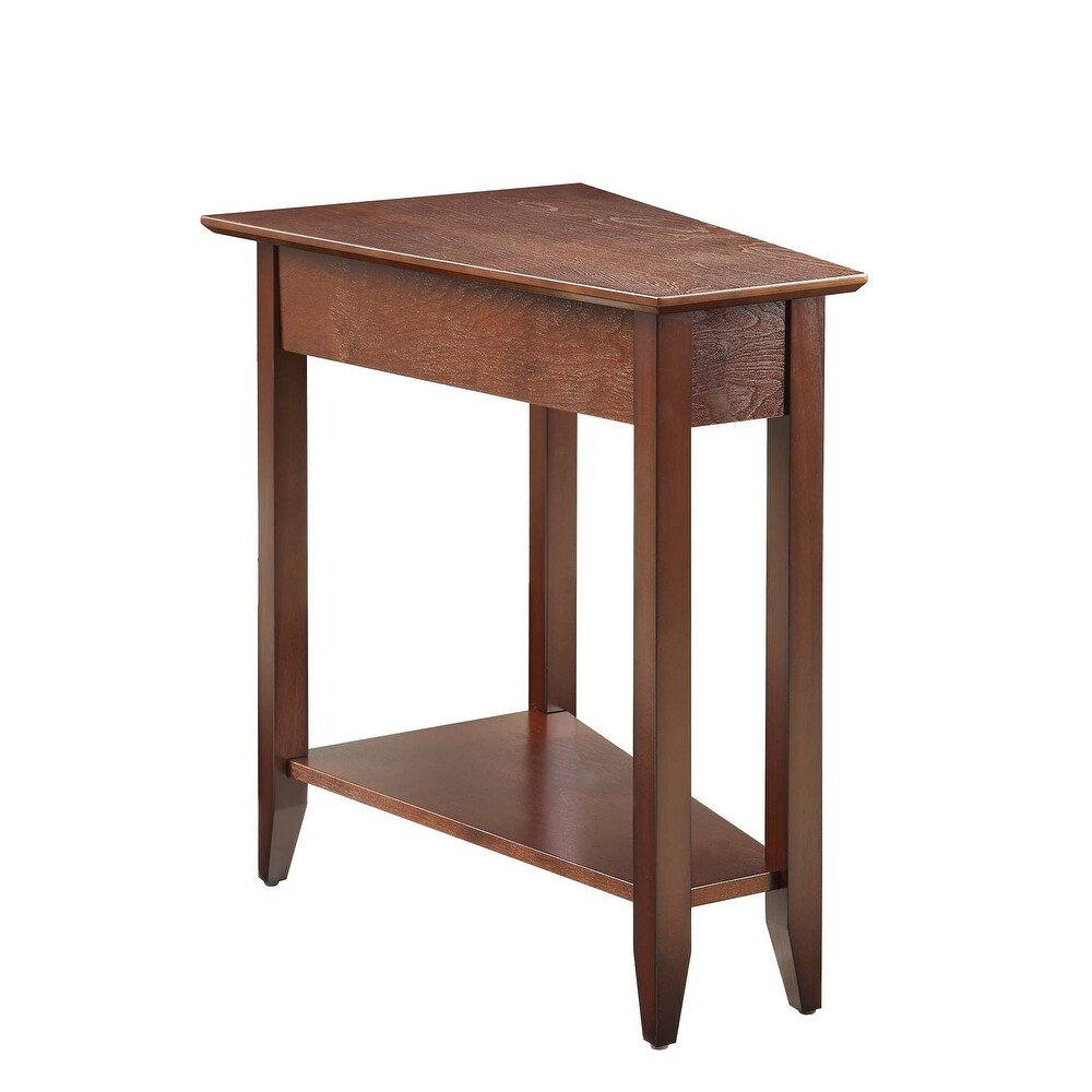 Convenience Concepts American Heritage Wedge End Table with Shelf