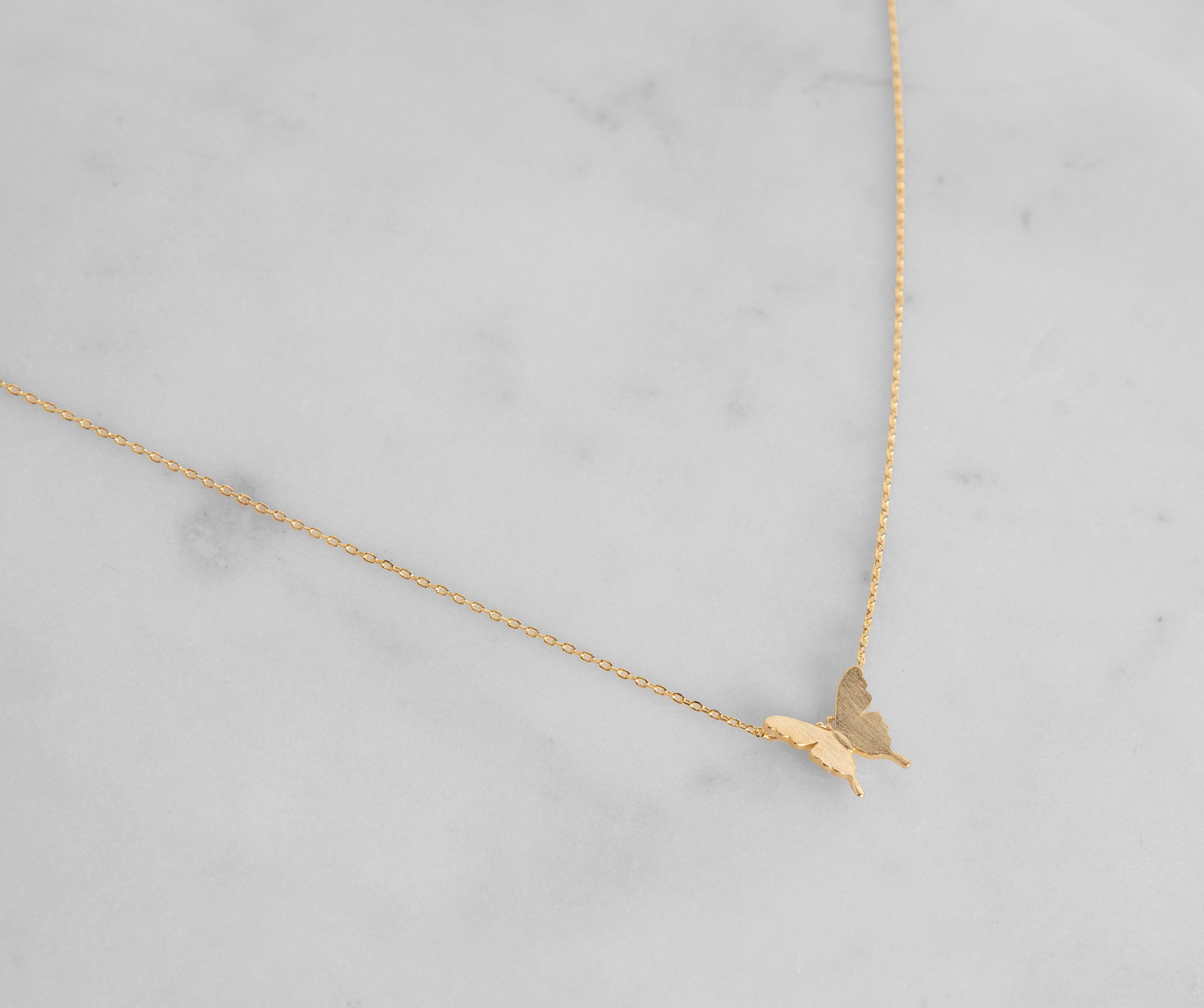 18K Gold Dipped Butterfly Necklace