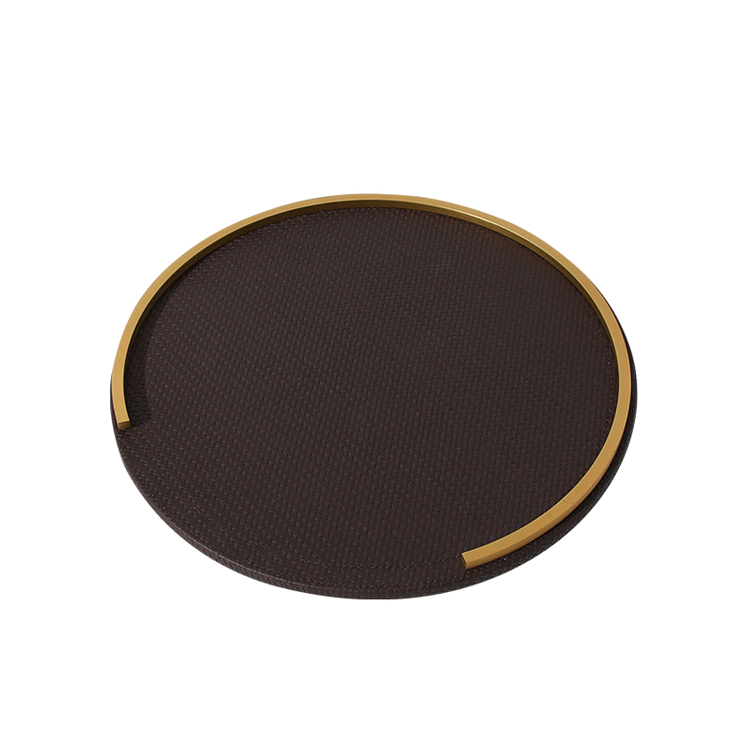 Black Leather Decorative Tray Fb-Pg2146C