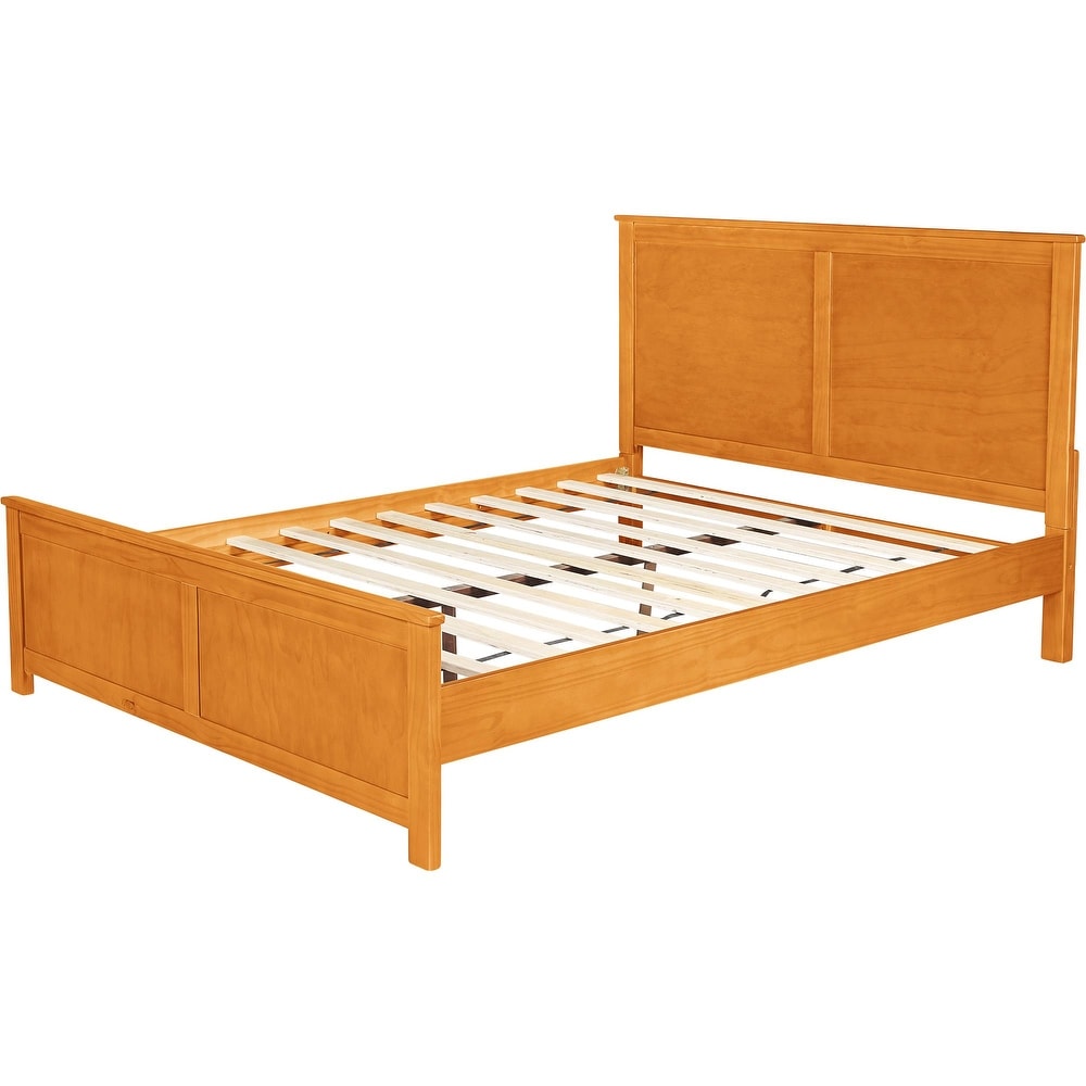 Winston Wooden Platform Bed with Paneled Headboard