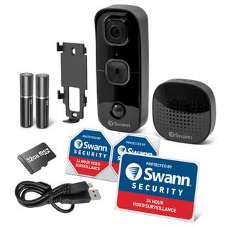 Swann Buddy Wired and Wireless Smart Video Doorbell Camera with Chime SWIFI-BUDDY-GL