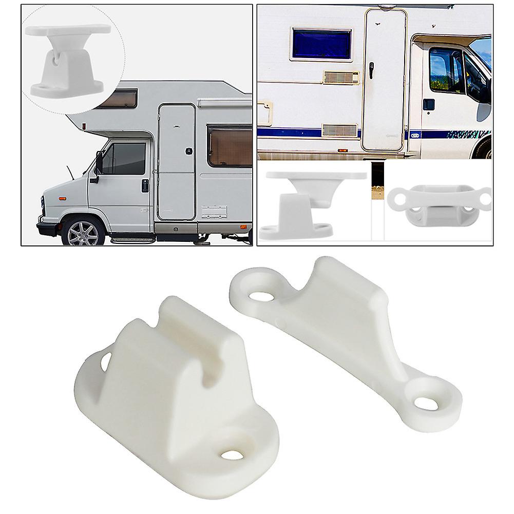 Nylon Door Buckle Kit Door Stop Retainer Kit For Caravan Camper Motorhome Boat Door Door Stop Bracket White