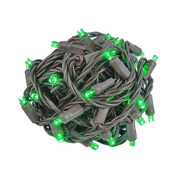 100 Light LED Christmas Mini Light Set，Patio Light，Warm White，Brown Wire，34’