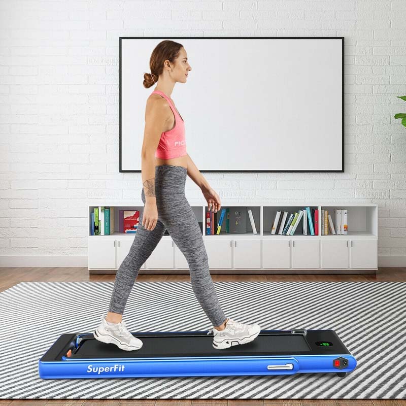 2 in 1 Folding Electric Treadmill for Home Gym, 2.25HP Under Desk Treadmill, Portable Walking Running Machine with Bluetooth Speaker