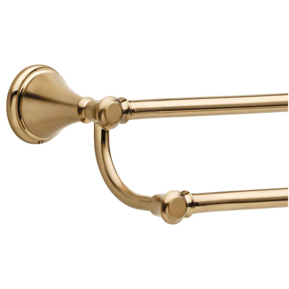 Delta Cassidy 24 in. Double Towel Bar in Champagne Bronze 79725-CZ