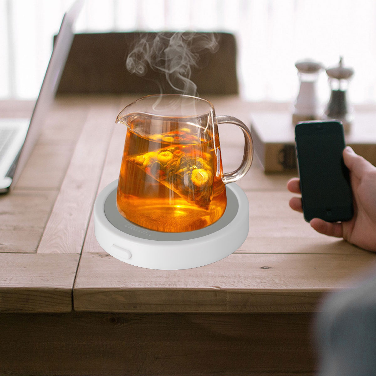 Electric Coffee Mug Warmer 5V 10W USB Rechargeable Coffee Cup Heater Portable Heating Coaster Waterproof Tea