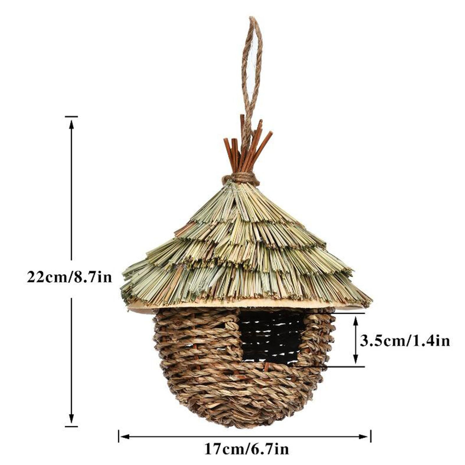 Hanging Birds House Hummingbird Nest Pet Accessories Bird Cages Birds Hut Shelter Bird Nest for Yard Window Outdoor Home Decor