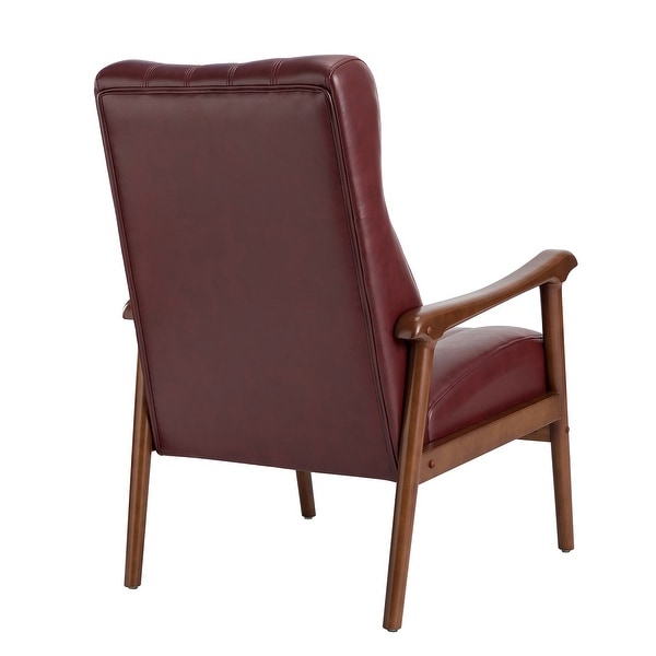 Olinto Wood Upholstery Armchair with Solid Wood Legs by HULALA HOME