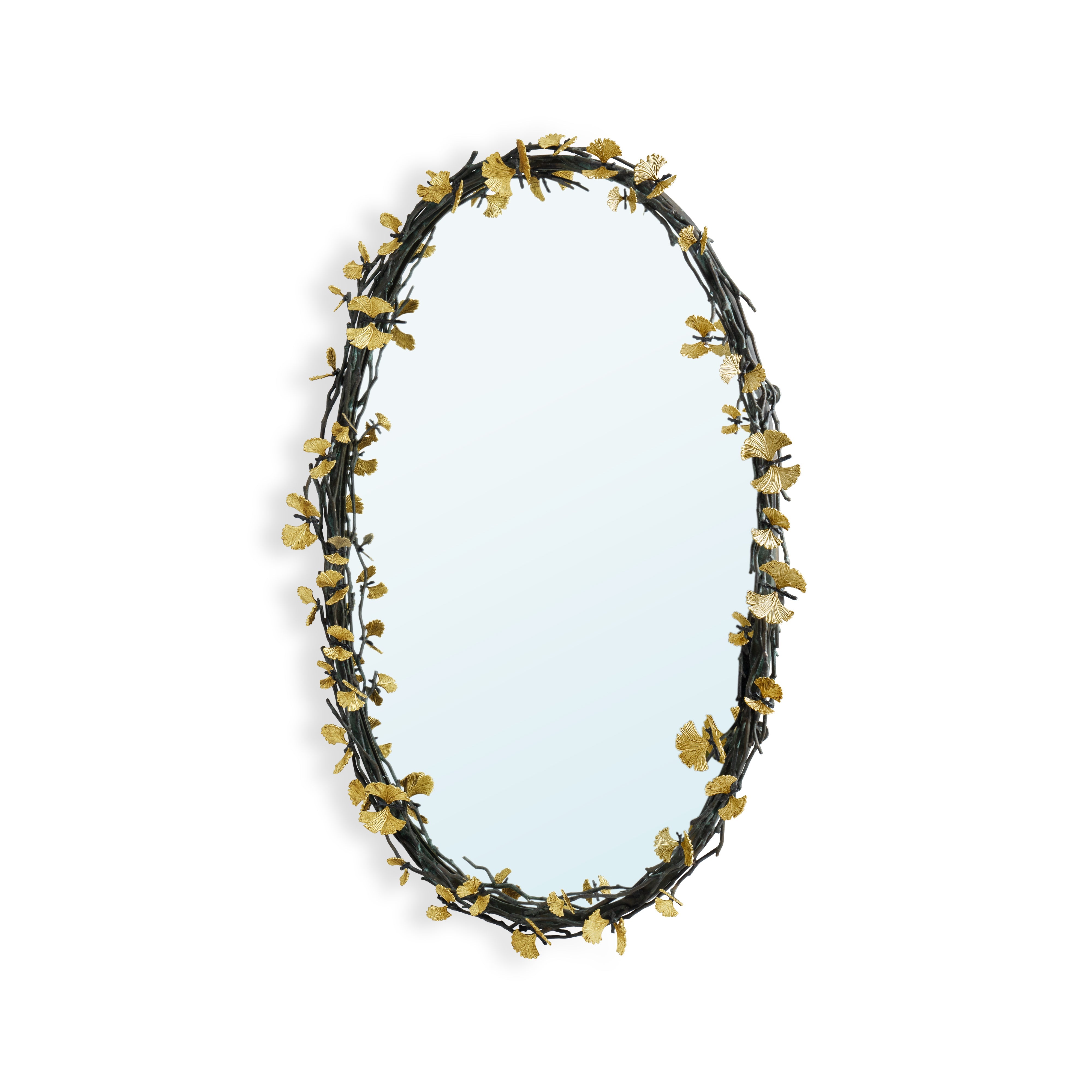 Butterfly Ginkgo Oval Mirror