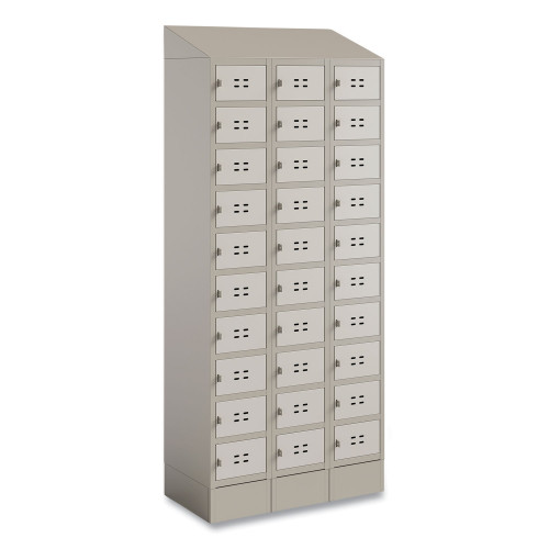 Safco Triple Sloped Metal Locker Hood Addition， 36w x 18d x 6h， Tan， Ships in 1-3 Business Days (5518TN)