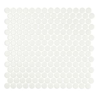 Daltile Restore Satin White 10 in. x 11 in. Glazed Ceramic Penny Round Mosaic Tile (0.83 sq. ft.Piece) RE19PNYRDHD1P