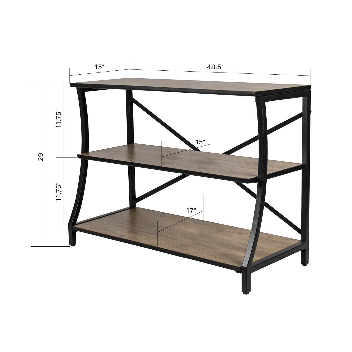 Aquatic Fundamentals Metal + Wood 40/55 Gallon Aquarium Stand