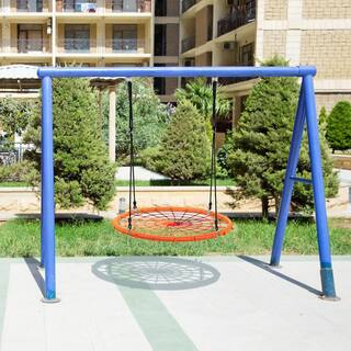 Costway Spider Web Orange Tree Swing with Chain OP70552OR