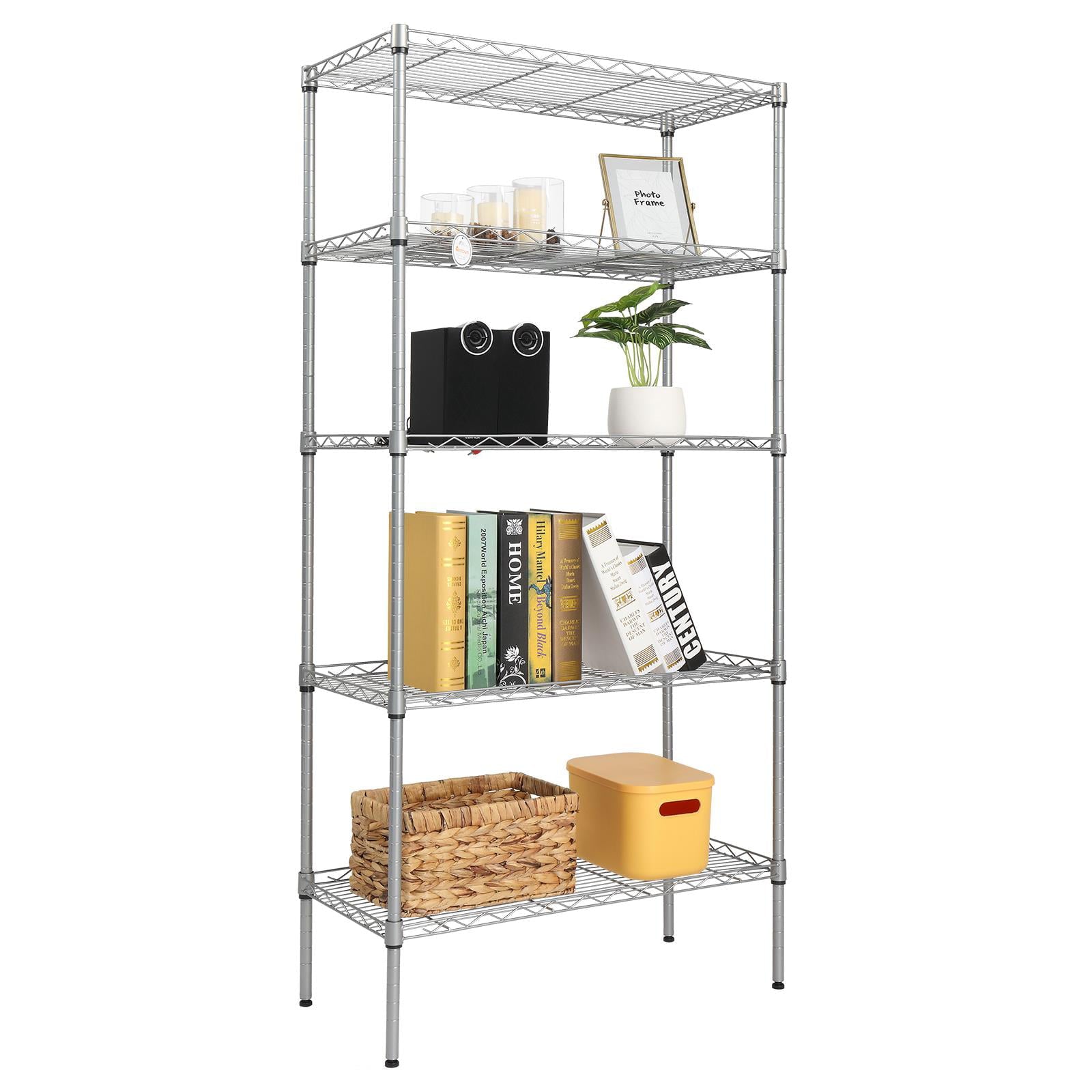 Ktaxon 5-Tier Wire Shelving Unit, Steel Storage Rack for Office Kitchen 30