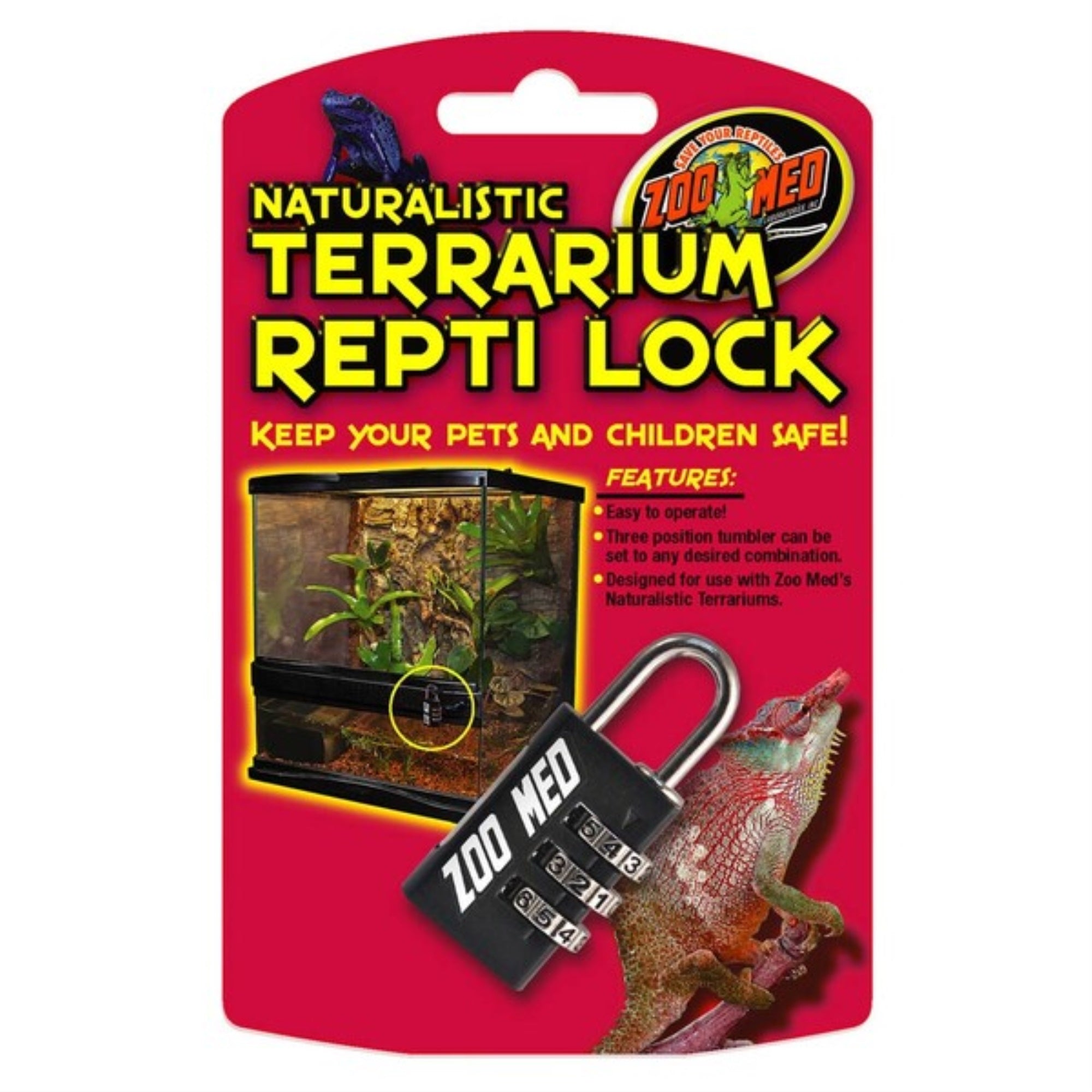 Zoo Med Naturalistic Terrarium Repti Lock Black - PDS-097612092103