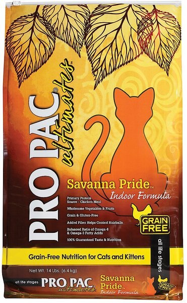 Pro Pac Ultimates Savanna Pride Chicken Grain-Free Indoor Dry Cat Food