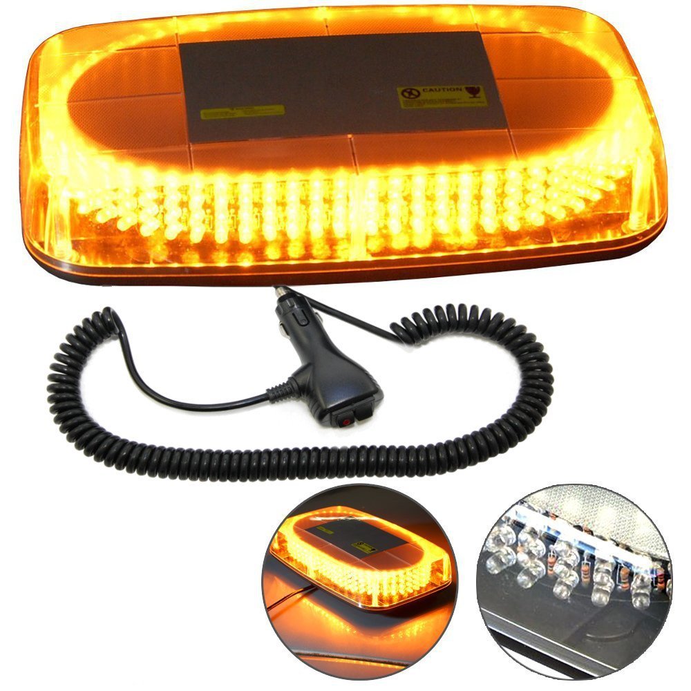 HQRP Amber Warning Emergency Truck 240-LED Snow Plow Safety Strobe Minilight Bar plus HQRP Coaster