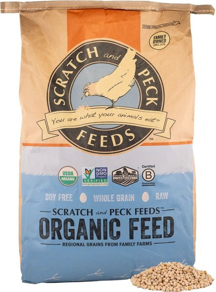 Scratch and Peck Feeds Organic Whole Peas Poultry Treats， 40-lb bag