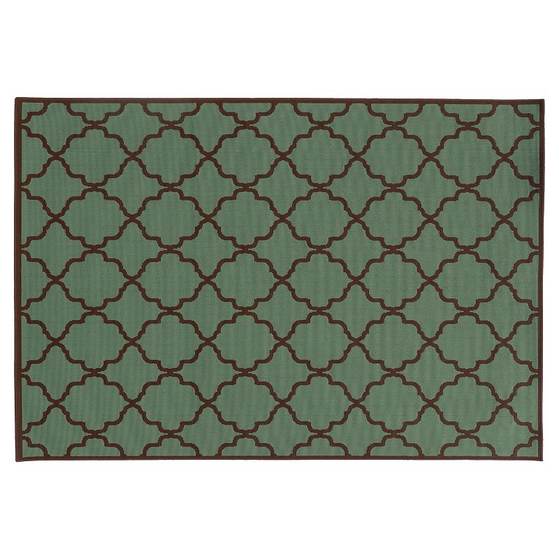 StyleHaven River Geometric Lattice Indoor Outdoor Rug