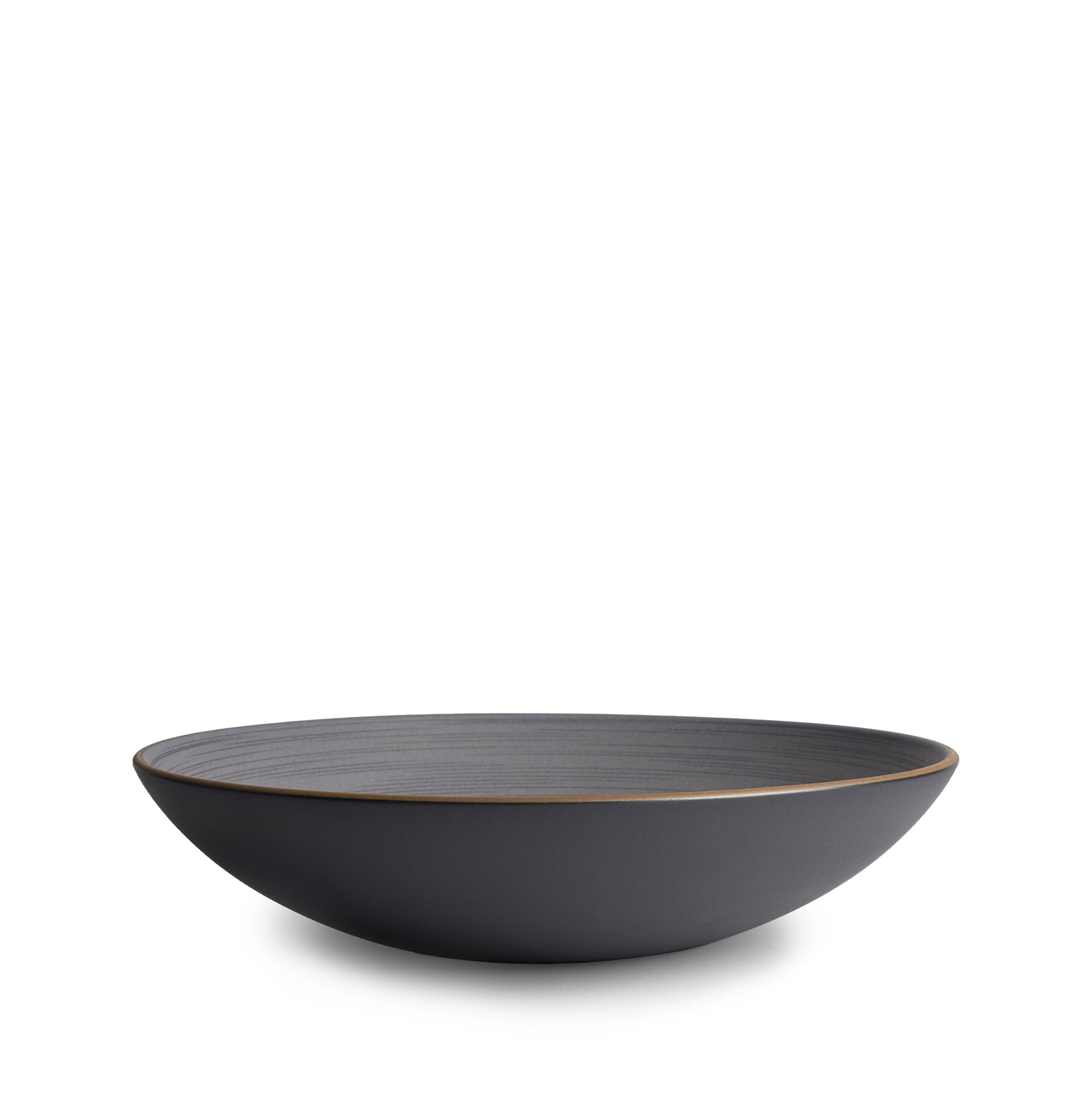 Echo Etched Shallow Salad Bowl in Indigo