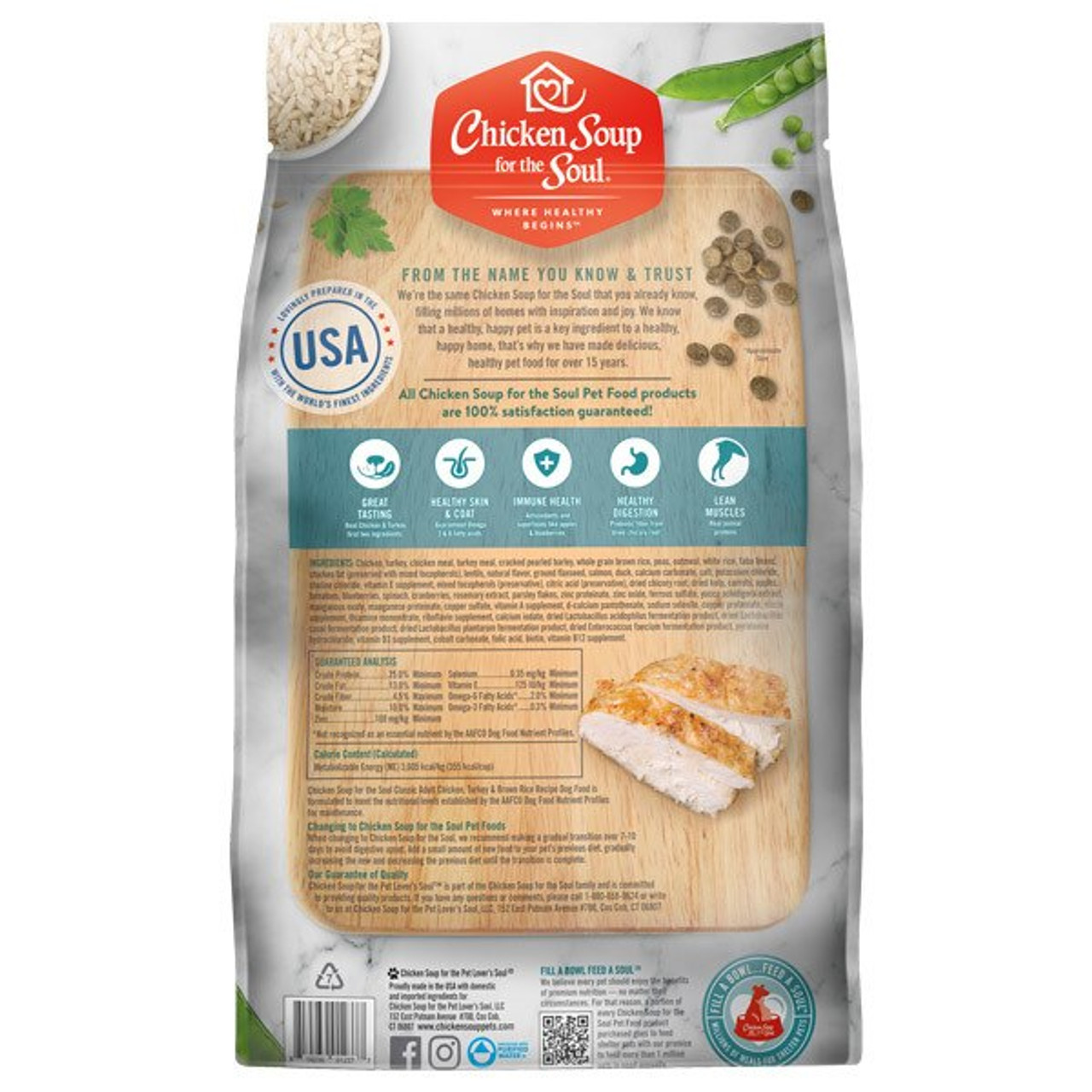 Chicken Soup for the Soul Chicken，Turkey and Brown Rice Adult Dry Dog Food