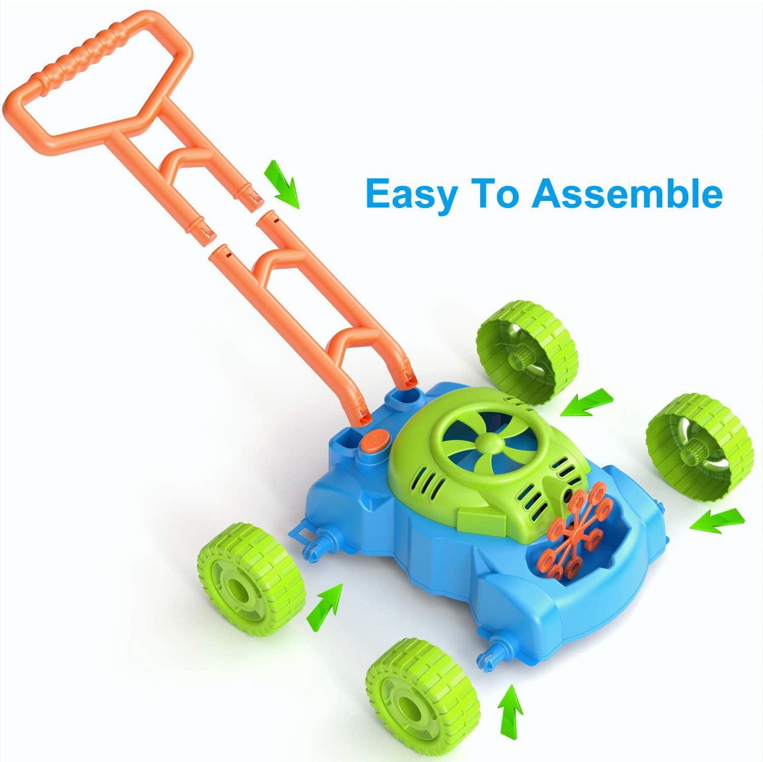 Bubble Mower for Toddlers， Kids Bubble Blower Machine Lawn Games， Outdoor Push Toys， Birthday Toys Gifts for Preschool Baby Boys Girls