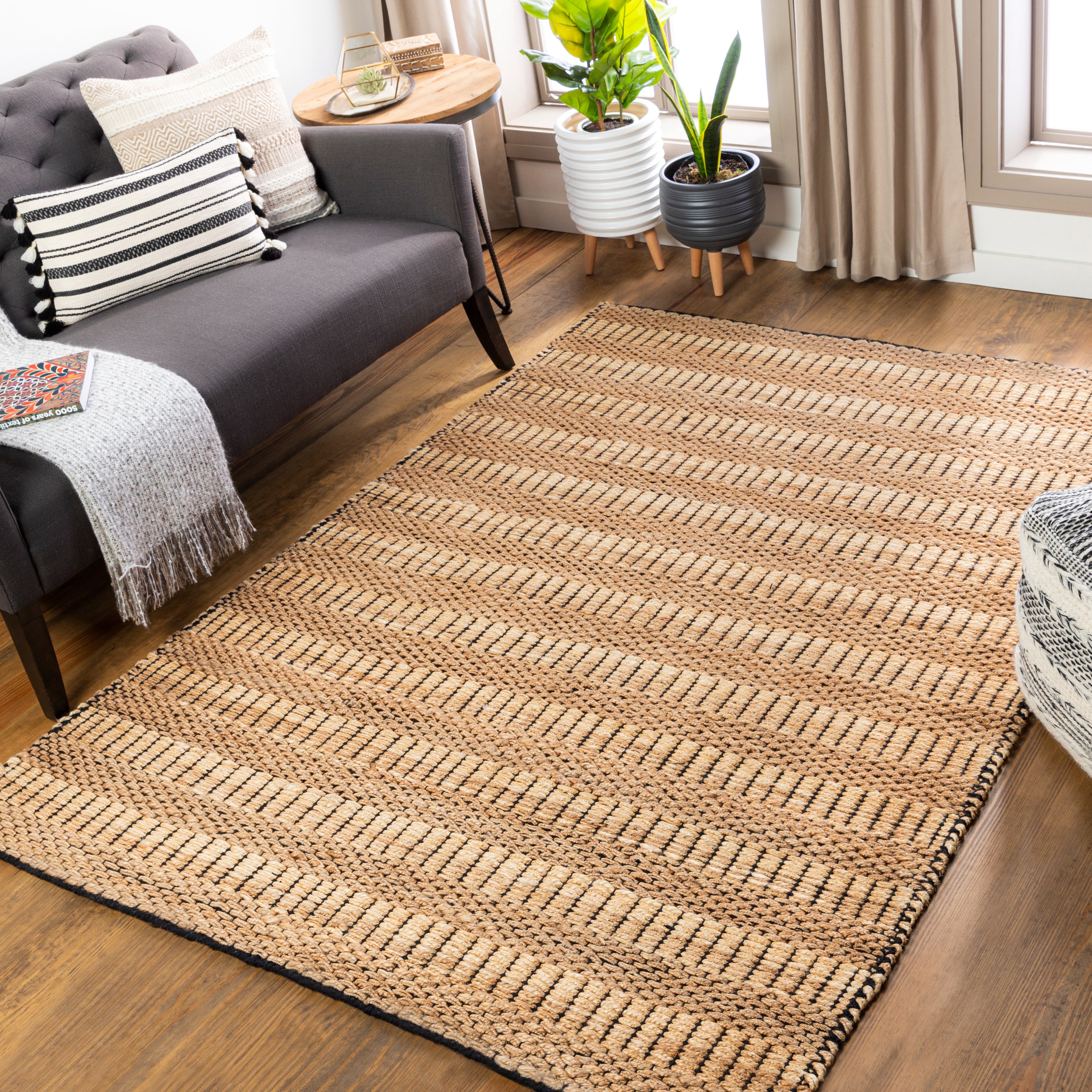 Jasmine Jam-2302 Jute Rug in Various Sizes