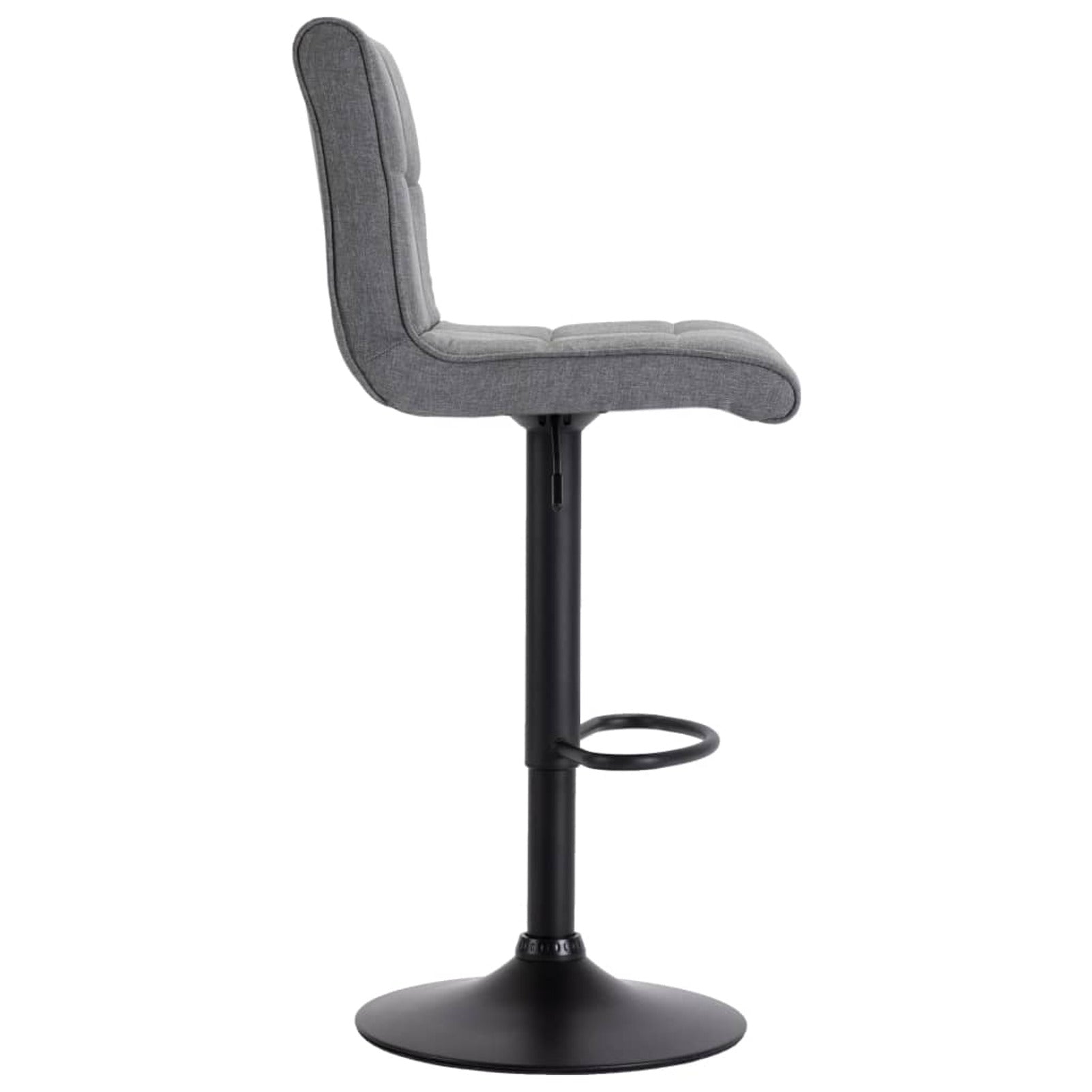 Bar Stool Light Gray Fabric