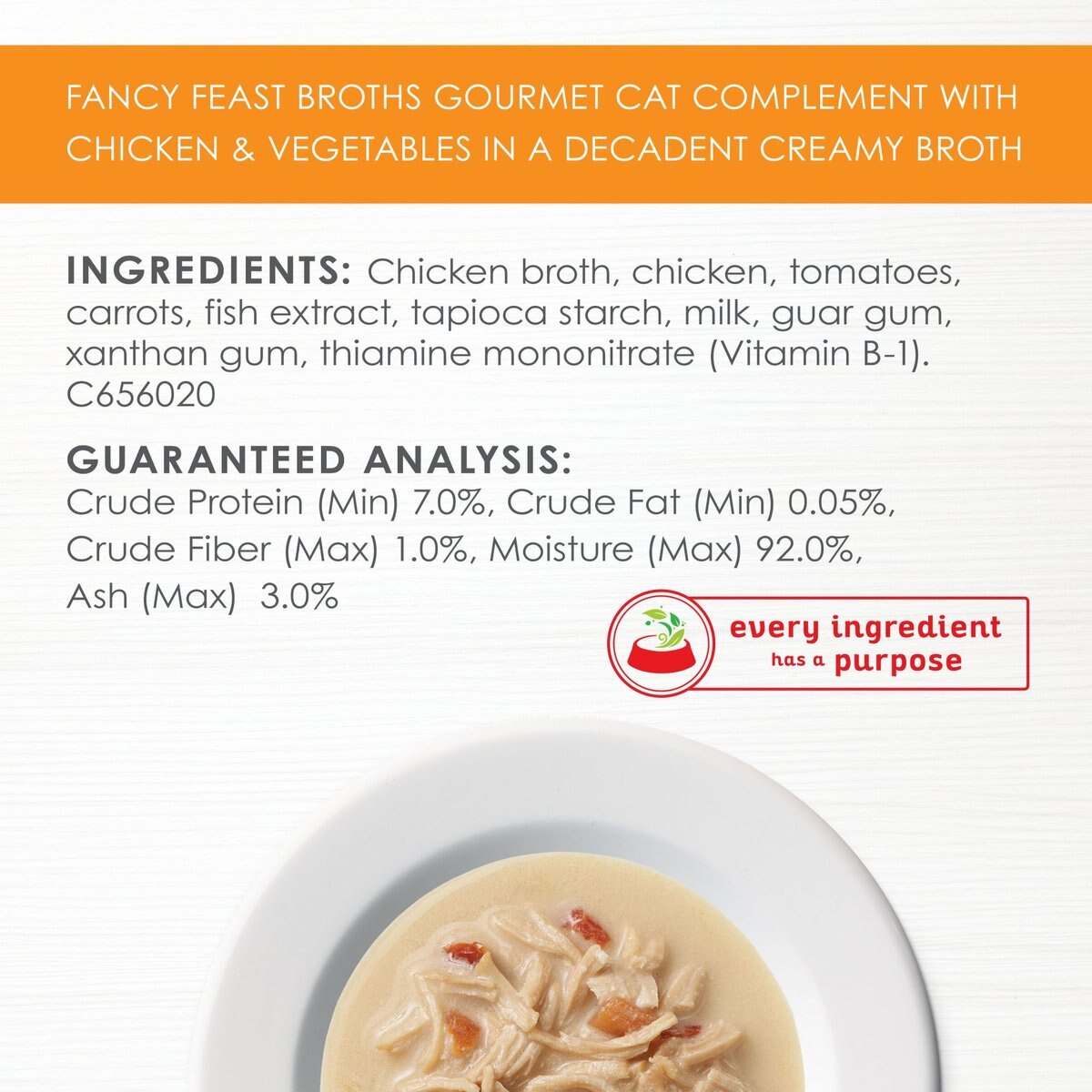 Fancy Feast Creamy Broths with Chicken and Vegetables Supplemental Cat Food Pouches