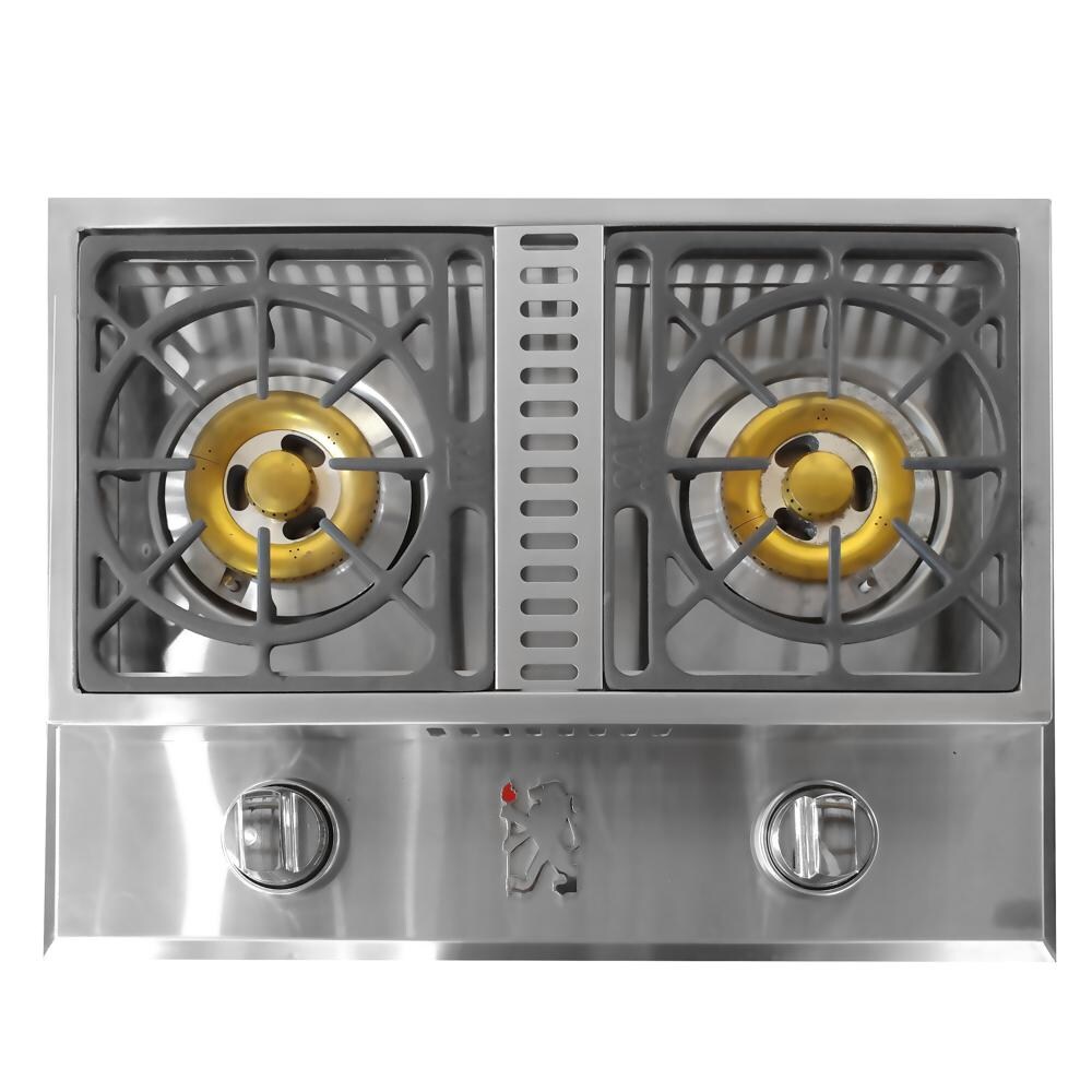 Lion Stainless Steel Drop In Natural Gas Double Side Burner