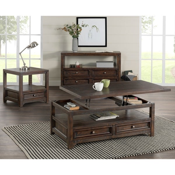 Carbon Loft Helcar Solid Wood Lift-Top Coffee Table