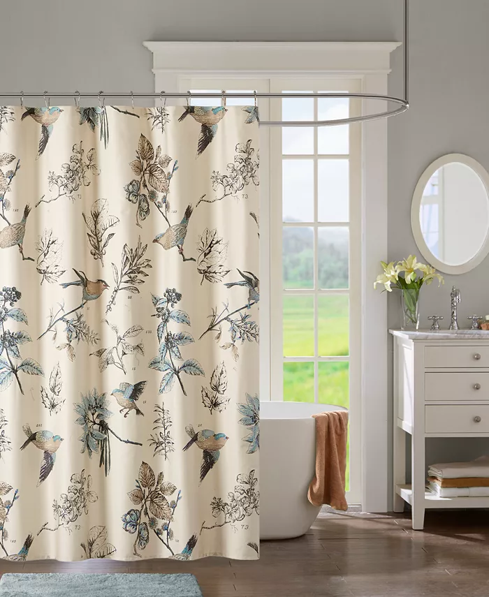 Madison Park Quincy Cotton Shower Curtain 72 x  72