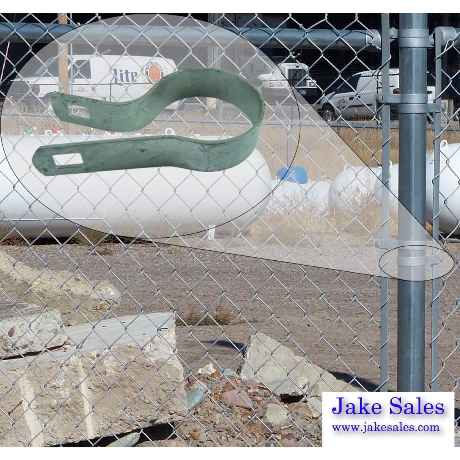 Jake Sales Brand - 4” Chain Link Tension Band - Galvanized Steel - Each