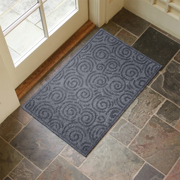 Waterhog 2 x27 x3 x27 Swirls Indoor outdoor Doormat Blue