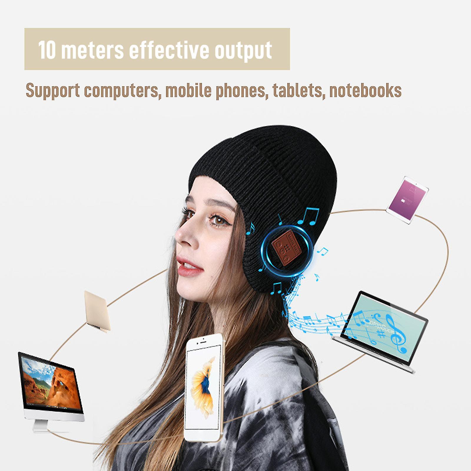 With Microphone Bluetooth Beanie Gifts Men/women For Handsfree Call Winter Unisex Portable Headset Headband