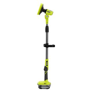 RYOBI ONE+ 18V Cordless Telescoping Power Scrubber Kit with 2.0 Ah Battery and Charger and 6 in. 2-Piece Cloth Microfiber Kit P4500K-A95KMCK1