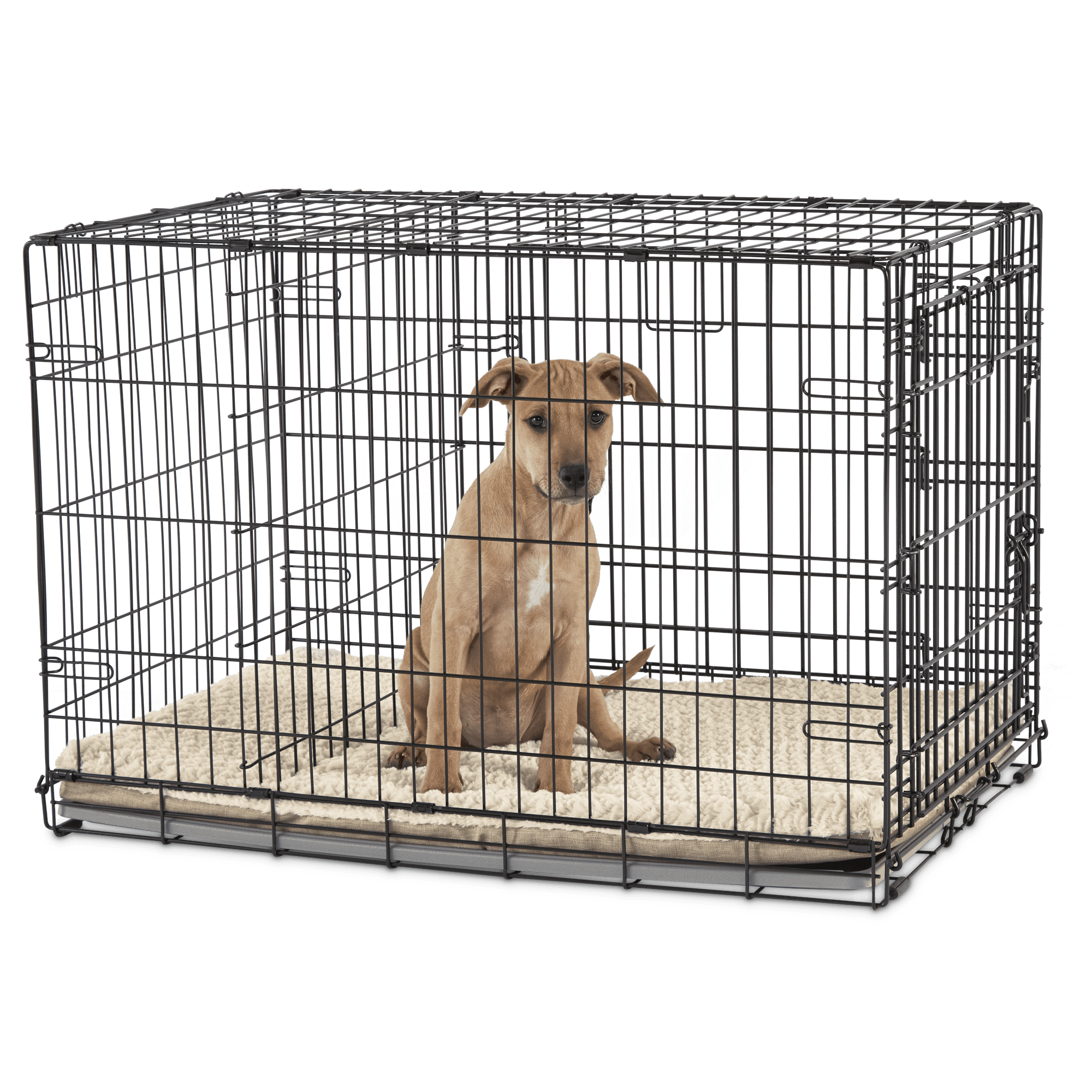 You  Me 2-Door Folding Dog Crate， 36.8