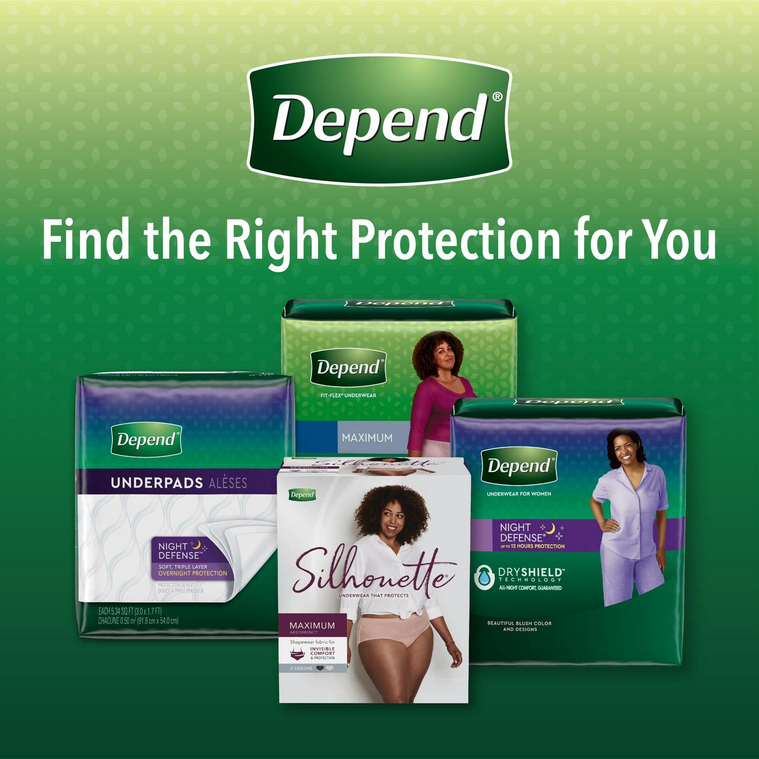 Depend FitFlex Incontinence Underwear for Women Maximum Absorbency XL Blush 68ct  Crowdfused