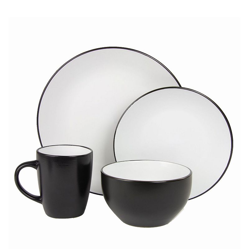 10 Strawberry Street 16-pc. Two-Tone Coupe Dinnerware Set