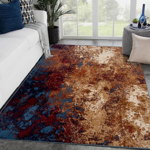 Luxe Weavers Modern Splatter Abstract Area Rug