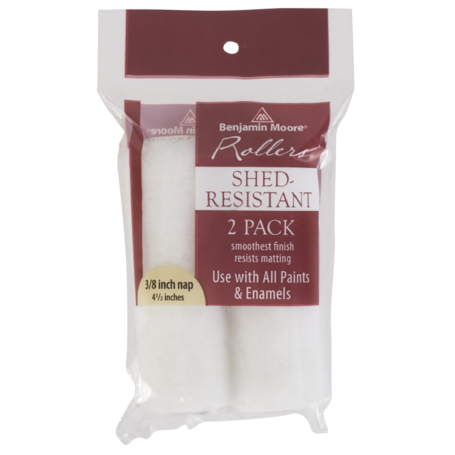 Benjamin Moore Fabric 4.5 in. W X 3/8 in. Mini Paint Roller Cover 2 pk