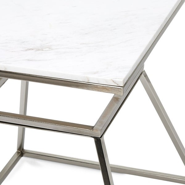 Adore Decor Audrey Marble Side Table