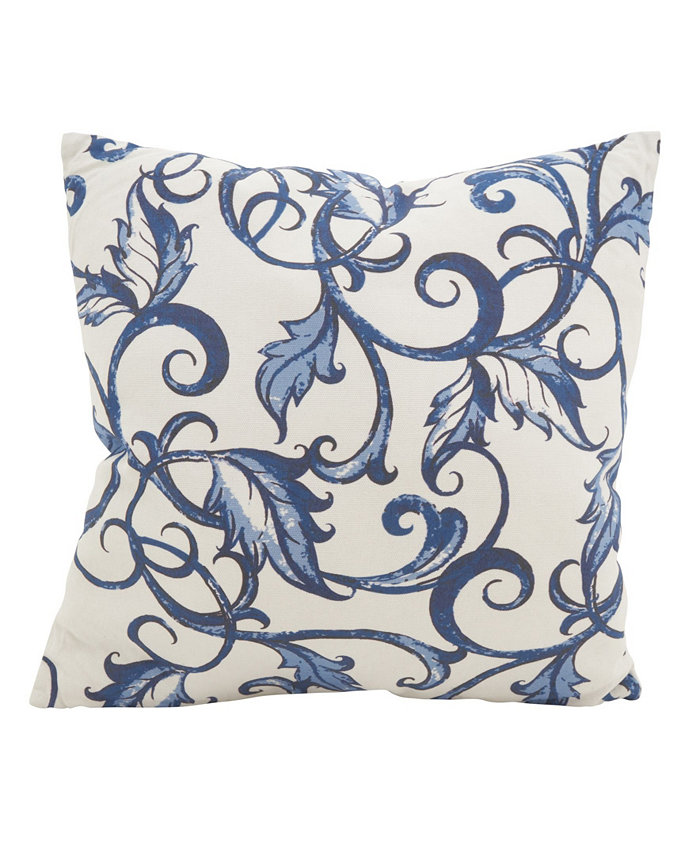 Saro Lifestyle Scrolling Vines Decorative Pillow， 18