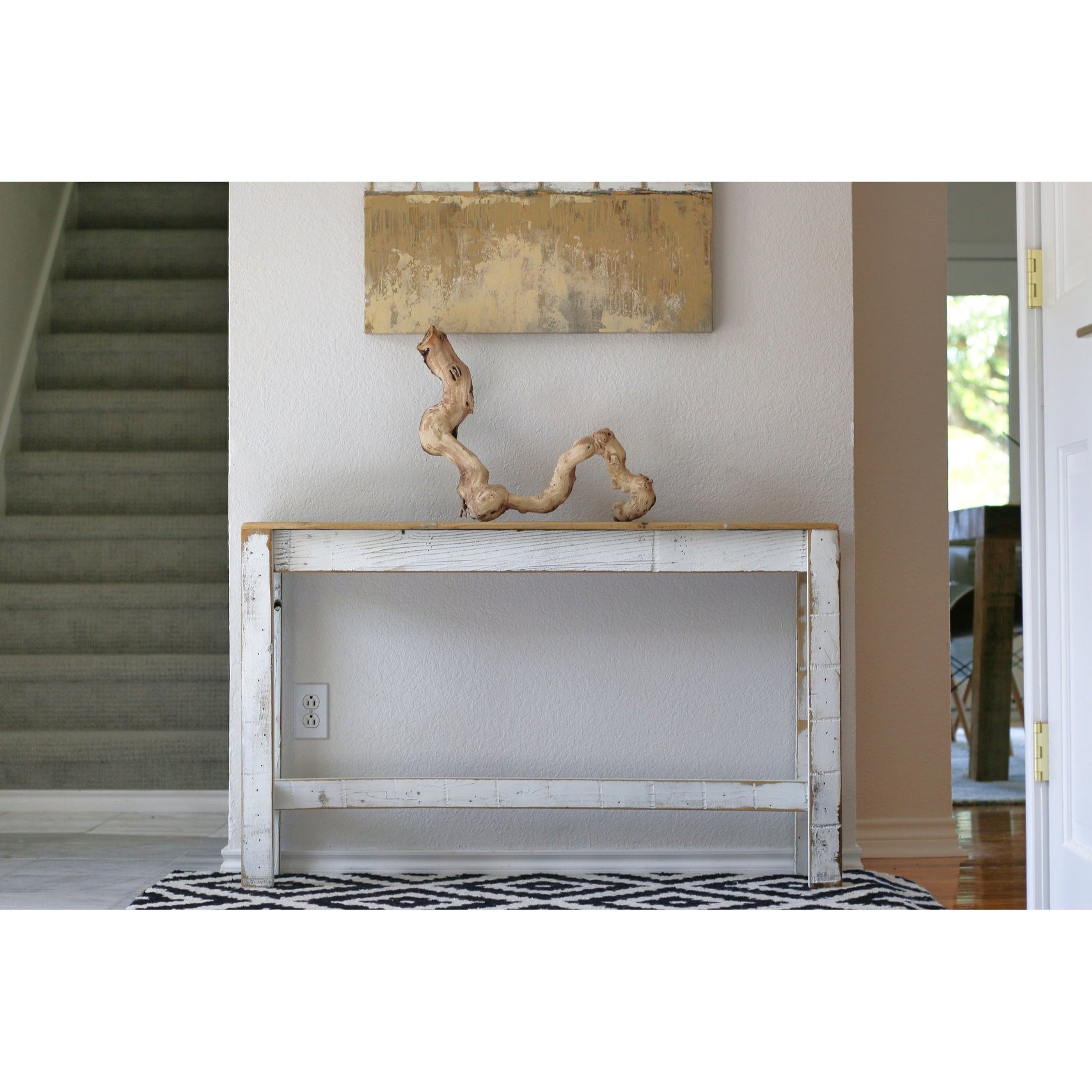 White Combo Farmhouse Classic Console Table