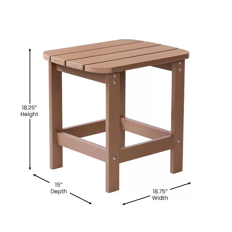 Flash Furniture Charlestown All-Weather Adirondack Side Table