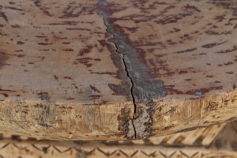 Rare Oversize Oxidize Wood Ashanti Table   Southwestern   Side Tables And End Tables   by De cor  Houzz