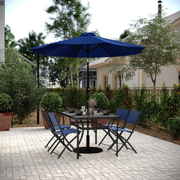 4 Pack Commercial Outdoor Flex Comfort Folding Chair with Metal Frame