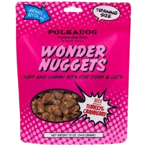 Polka Dog Wonder Nuggets with Turkey and Cranberry Dog Treats 12 oz