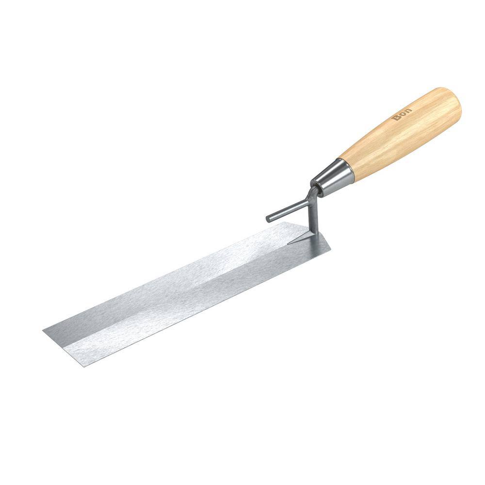 Bon Tool 5 in. x 2 in. Pro Carbon Steel Bucket Margin Trowel - Wood Handle 14-456